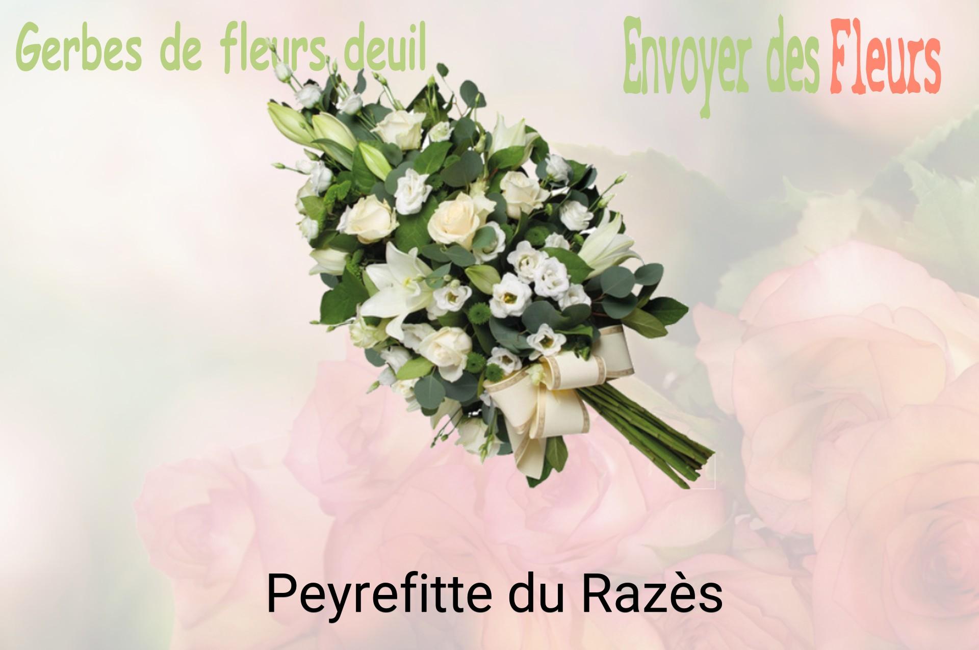 Gerbe de fleurs de deuil livrée à Peyrefitte-du-Razès